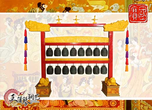 孔廟編鐘，清康熙銅鎏金八卦編鐘